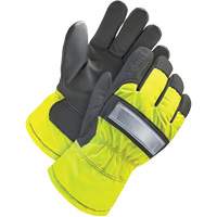 Gants d'ajusteur haute-visibilit&eacute;, T-petit, Paume en Cuir fleur de ch&egrave;vre, Doublure en Thinsulate Kelford