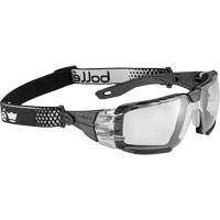 Lunettes de s&eacute;curit&eacute; RUSH+ 2.0 XP avec monture noire et grise, M/G, Lentille Transparent, Antibu&eacute;e/Anti-&eacute;gratignures, ANSI Z87+ Kelford