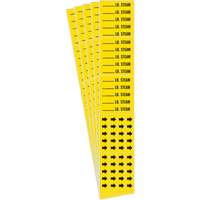 "Blank Lb. Steam" Pipe Marker, Self-Adhesive, 2-1/4" H x 2-3/4" W, Black on Yellow Kelford