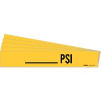 "PSI" Pipe Marker, Self-Adhesive, 2-1/4" H x 14" W, Black on Yellow Kelford