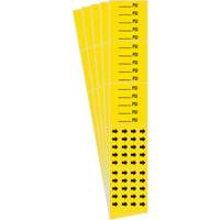 "PSI" Pipe Markers, Self-Adhesive, 2-1/4" H x 2-3/4" W, Black on Yellow Kelford