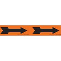 Arrow Pipe Markers, Self-Adhesive, 2-1/4" H x 7" W, Black on Orange SI723 | Kelford