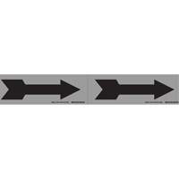 Arrow Pipe Markers, Self-Adhesive, 2-1/4" H x 7" W, Black on Grey SI725 | Kelford