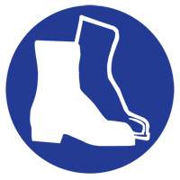 Right to Know Pictogram Labels -Boots, Vinyl, Sheet, 1" L x 1-1/8" W Kelford