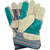 Double-Palm Fitters Gloves, Large, Split Cowhide Palm, Cotton Inner Lining Kelford