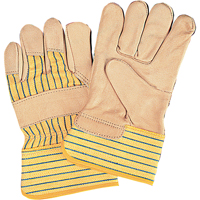 Standard-Duty Dry-Palm Fitters Gloves, Medium, Grain Cowhide Palm, Cotton Inner Lining Kelford