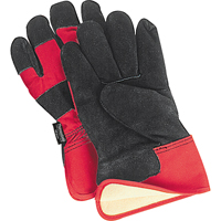 Gants d'ajusteur doubl&eacute;s pour l'hiver &agrave; chaleur sup&eacute;rieure, Grand, Paume en Cuir de vache refendu, Doublure en Thinsulate Kelford