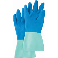 Protector™ Gloves, Size Medium/7/7.5, 13" L, Nitrile/Rubber Latex, Flock-Lined Inner Lining, 28-mil SN794 | Kelford