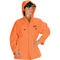 Hurricane Flame Retardant/Oil Resistant Rain Suits - Jacket, 4X-Large, High Visibility Orange Kelford