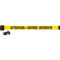 Wall Mount Barrier, Plastic, Magnetic Mount, 7', Black and Yellow Tape SPG528 | Kelford