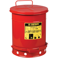 Oily Waste Cans, FM Approved/UL Listed, 10 US gal., Red SR358 | Kelford