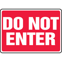 "Do Not Enter" Sign, 7" x 10", Vinyl, English Kelford