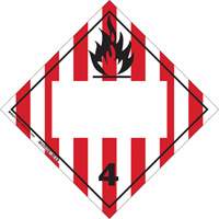 Flammable Solids TDG Placard, Adhesive Vinyl Kelford
