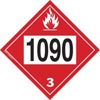 1090 Acetone Flammable Liquid TDG Placard, Plastic SS824 | Kelford