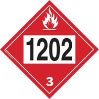 1202 Fuel Oil Flammable Liquid TDG Placard, Plastic SS826 | Kelford