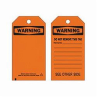 Self-Laminating Safety Tags, Polyester, 3" W x 5-3/4" H, English SX349 | Kelford