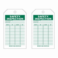 Safety Inspection Tags, Polyester, 4" W x 7" H, English SX418 | Kelford