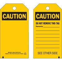 Self-Laminating Safety Tags, Polyester, 4" W x 7" H, English SX810 | Kelford