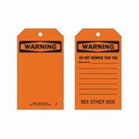 Self-Laminating Safety Tags, Polyester, 4" W x 7" H, English SX811 | Kelford