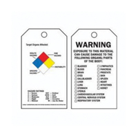 Right-To-Know Tags, Polyester, 3" W x 5-3/4" H, English SX820 | Kelford