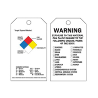 Self-Laminating Right-To-Know Tags, Polyester, 3" W x 5-3/4" H, English SX837 | Kelford