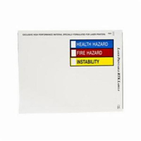 Laser Printable Right-to-Know Labels, Vinyl, Sheet, 10" L x 7" W SY722 | Kelford