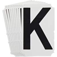 Quick-Align<sup>®</sup>Individual Gothic Number and Letter Labels, K, 4" H, Black SZ999 | Kelford
