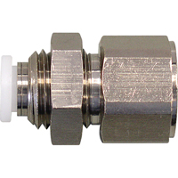 Raccord de cloison femelle filet&eacute;e Topfit, 1/4" dia., Polym&egrave;re Kelford