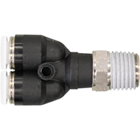 Raccord m&acirc;le en Y filet&eacute; Topfit, 3/8" dia., Polym&egrave;re Kelford
