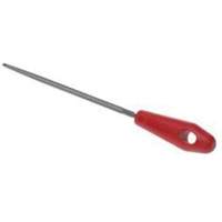 File with Red Handle, 8" L, Round, Bastard Cut Kelford