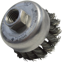 Knotted Wire Wheel Cup Brushes, 2-3/4" Dia. x 5/8"-11 Arbor NU445 | Kelford