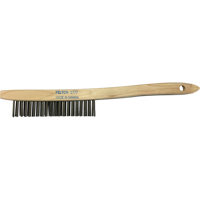 Curved-Handle Scratch Brushes, Brass, 3 x 19 Wire Rows, 14" Long TT167 | Kelford