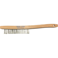 Curved-Handle Scratch Brushes, Stainless Steel, 3 x 19 Wire Rows, 14" Long TC068 | Kelford