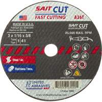Cut-Off Wheel (A36T), 14" x 0.035", 3/8" Arbor, Type 1, Aluminum Oxide, 19000 RPM Kelford