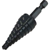 #3 Step Drill Bit, 1/4" - 3/4" , 1/16" Increments, High Speed Steel Kelford