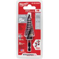 #8 Shockwave Impact Duty Step Drill Bit, 1/2" - 1" , 1/16" Increments, Titanium Kelford