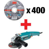 Silver Cut-Off Wheel & Angle Grinder Kit, 5" x 0.045", 7/8" Arbor, Type 1, Ceramic, 12250 RPM Kelford