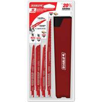 Ensemble de lames de scie alternative pour la coupe/d&eacute;molition du bois avec clous Kelford