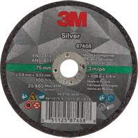 Silver Cut-Off Wheel, 3" x 0.04", 3/8"-24 Arbor, Type 1, Ceramic, 25645 RPM Kelford