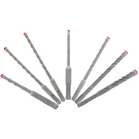 Jeu de forets pour marteau &agrave; t&ecirc;te enti&egrave;rement au carbure &agrave; 4 couteaux SDS-Plus Rebar Demon, 7 morceaux, Carbure Kelford