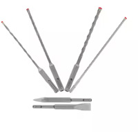 Jeu de forets et burins pour marteau &agrave; t&ecirc;te enti&egrave;rement au carbure &agrave; 4 couteaux SDS-Plus Rebar Demon, 6 morceaux, Carbure Kelford