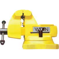 High Vis Safety Vise, 5" Jaw Width, 3-3/4" Throat Depth Kelford