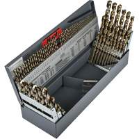 Heavy-Duty Jobber Length Combination Drill Bit Set, 114 Pieces, High Speed Cobalt Kelford