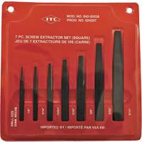 ISE-7 7-Piece Square Screw Extractor Set, For Screw Size 1/8" - 9/16" Kelford