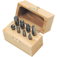 CBK-8 Carbide Bur Set in Wooden Box, 8 Pieces Kelford