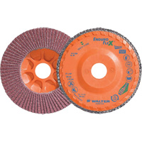 Enduro-Flex Stainless Flap Disc, 5" x 5", Type 27, 40 Grit, Zirconia Alumina Kelford