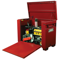 High-Capacity Drop-Front Chest, 60" x 31" x 45", Steel, Red Kelford