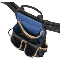 Combin&eacute;s de ceinture &agrave; outils &agrave; 20 pochettes, Polyester, Noir Kelford