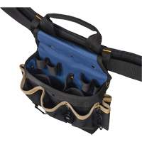 Combin&eacute;s de ceinture &agrave; outils &agrave; 20 pochettes, Polyester, Noir Kelford