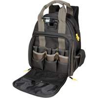 Sacs &agrave; dos pour outils Techgear &agrave; 53 pochettes, 16" lo x 13-1/4" la, Noir, Polyester Kelford